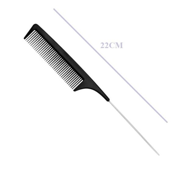 Black Diamond Back Combing Pin Tail Comb