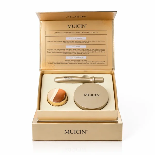 MUICIN Luxury Gold 3-in-1 Eye Care Kit - Dark Circles, Puffy Eyes & Wrinkles