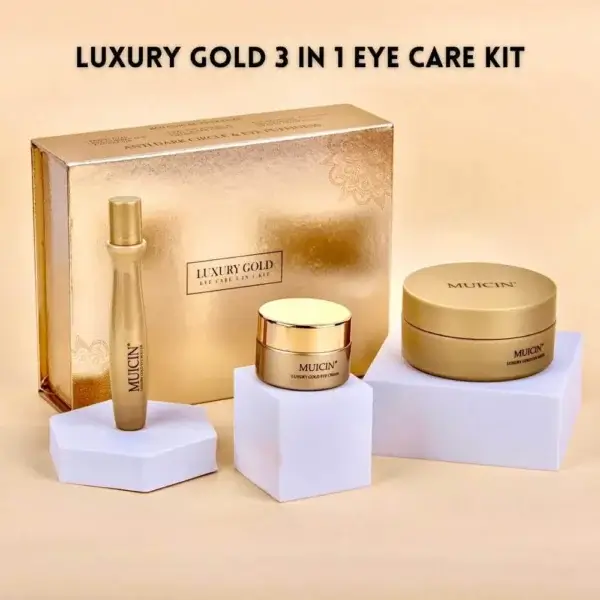 GOLD 3 IN 1 EYE CARE KIT ( Dark Circles, Puffy Eyes, Wrinkles )