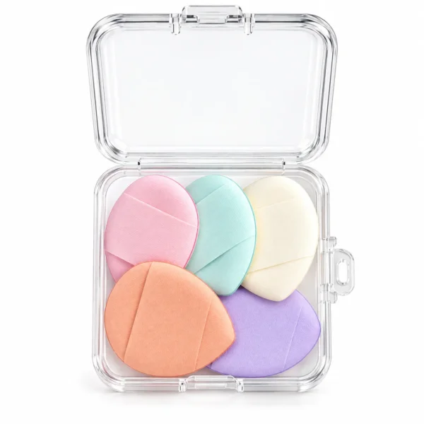 5-Piece Mini Makeup Puff Set with Case